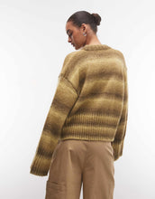 Load image into Gallery viewer, Monki boxy jumper faded stripe green stripe