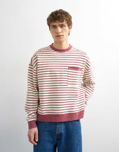 Load image into Gallery viewer, Topman boxy fit stripe sweatshirt pink
