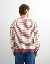 Load image into Gallery viewer, Topman boxy fit stripe sweatshirt pink