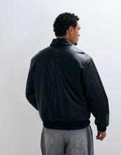 Load image into Gallery viewer, Carhartt WIP Arizona faux leather trucker jacket black