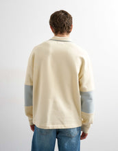 Load image into Gallery viewer, Topman oversized fit rugby polo sweatshirt blue cream