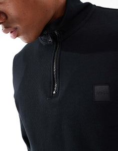 BOSS Orange zetrust half zip sweatshirt black