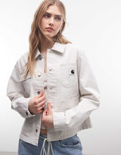 Load image into Gallery viewer, Carhartt WIP mercer chore denim coat grey stripe