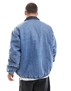 Tommy Jeans reversible denim coach jacket mid wash