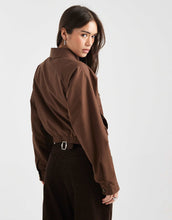Load image into Gallery viewer, Tommy Jeans round collar jacket brown