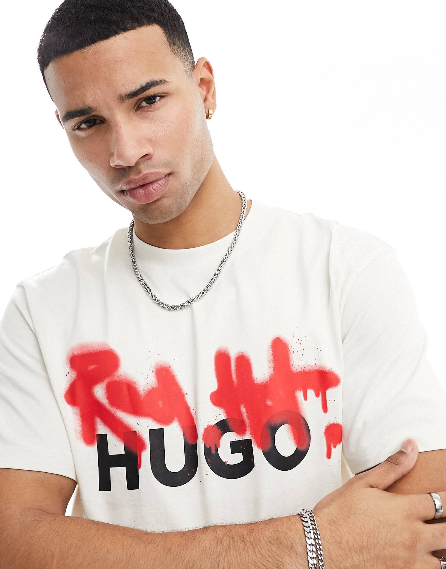 HUGO Dinricko relaxed fit t-shirt white