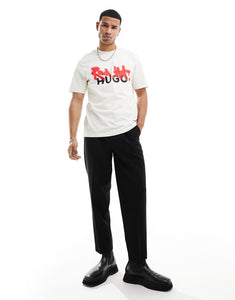 HUGO Dinricko relaxed fit t-shirt white