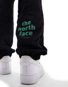 The North Face Nylon joggers black white