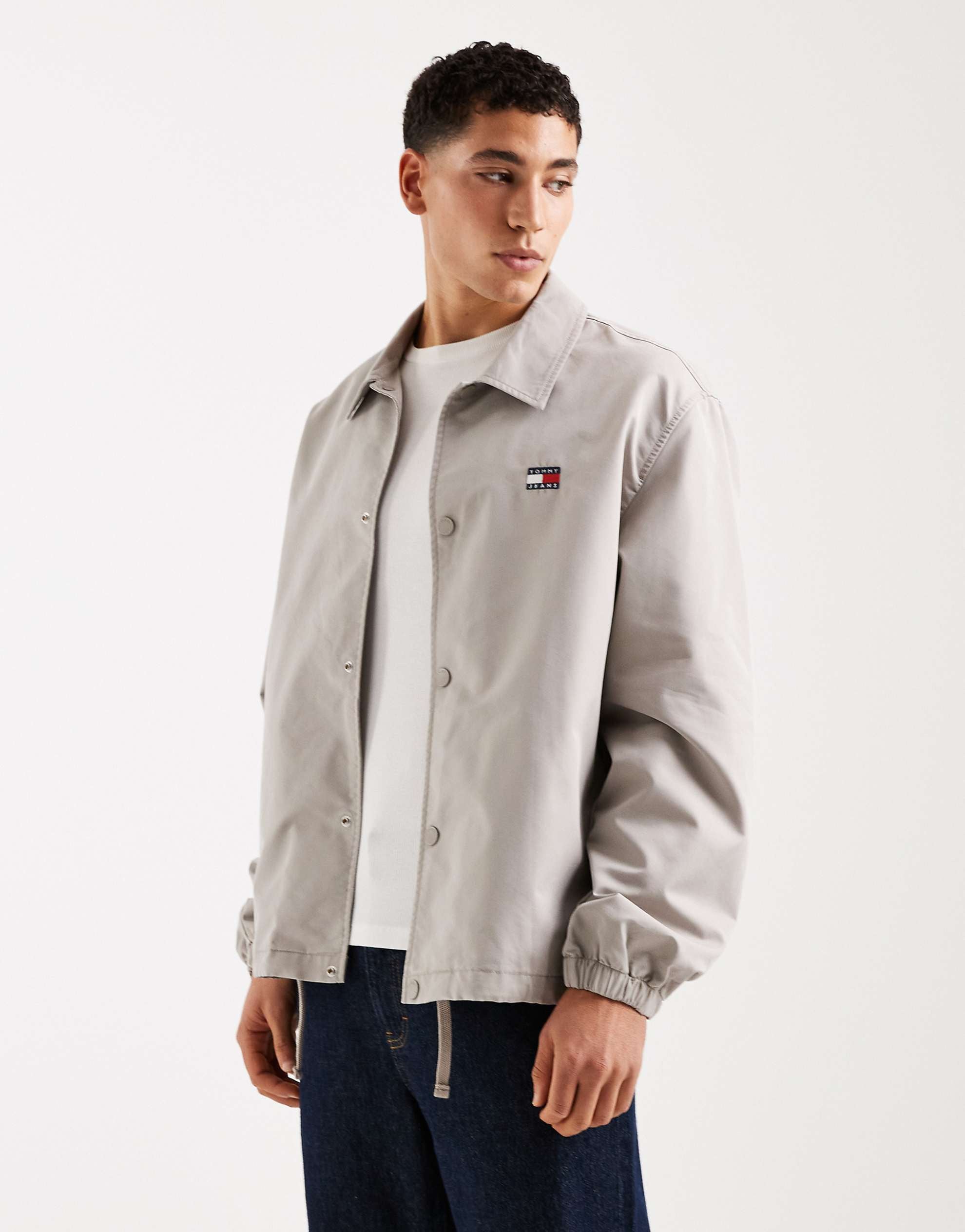 Tommy Jeans sport overshirt stone