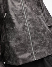 Load image into Gallery viewer, Monki distressed faux leather jacket