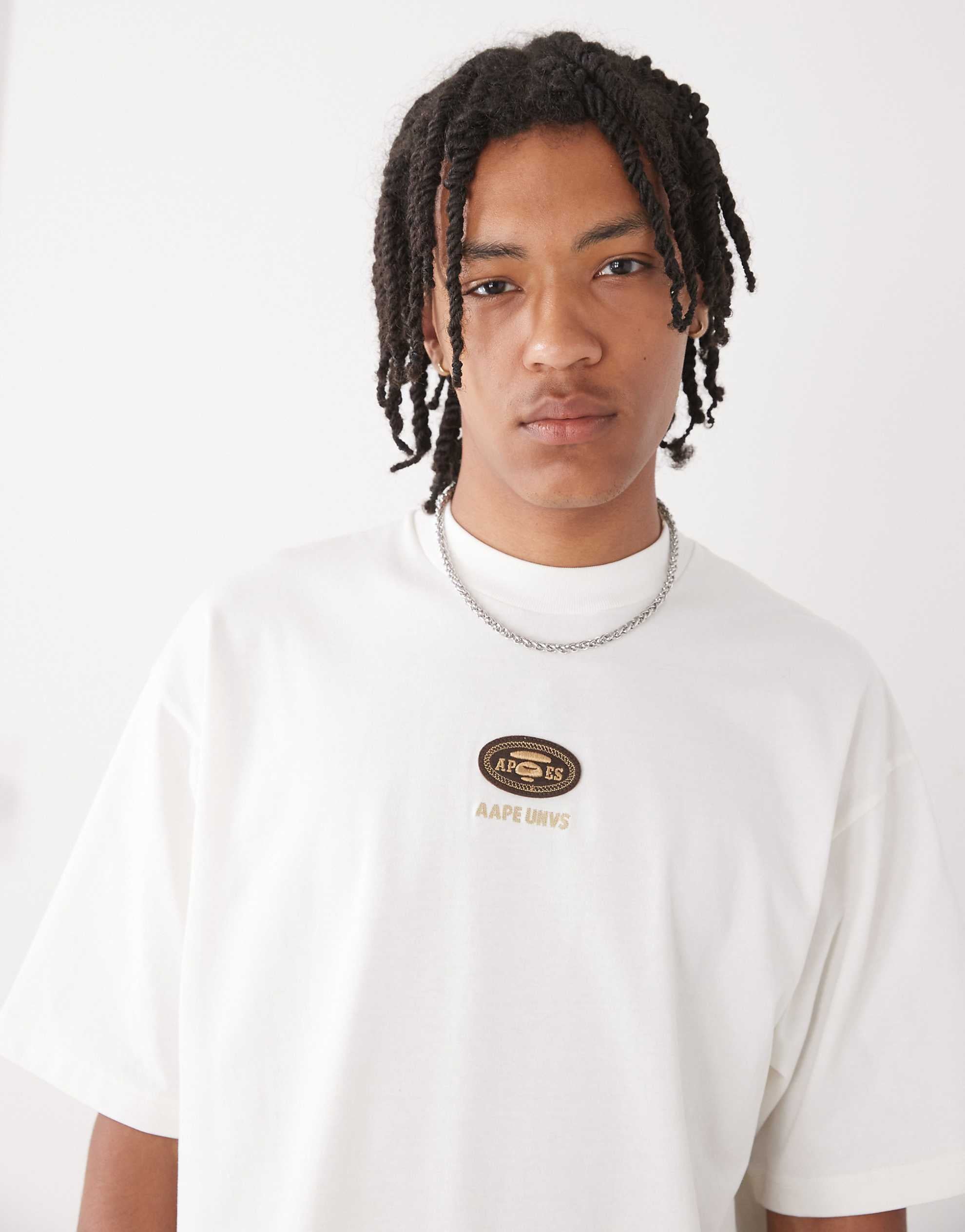 Aape by A Bathing Ape oversized fit t-shirt cream