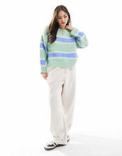 Load image into Gallery viewer, DESIGN knitted crew neck jumper stripe