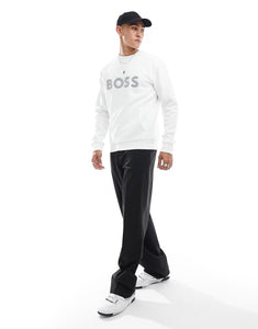 BOSS Green Salbo logo sweatshirt white