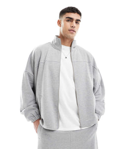 DESIGN extreme oversized jacket grey marl