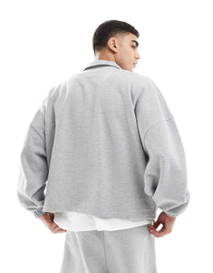 DESIGN extreme oversized jacket grey marl