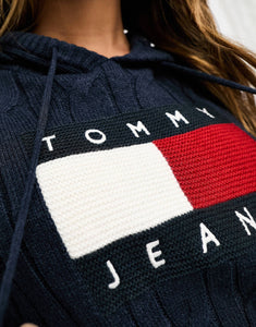 Tommy Jeans center flag hoodie navy