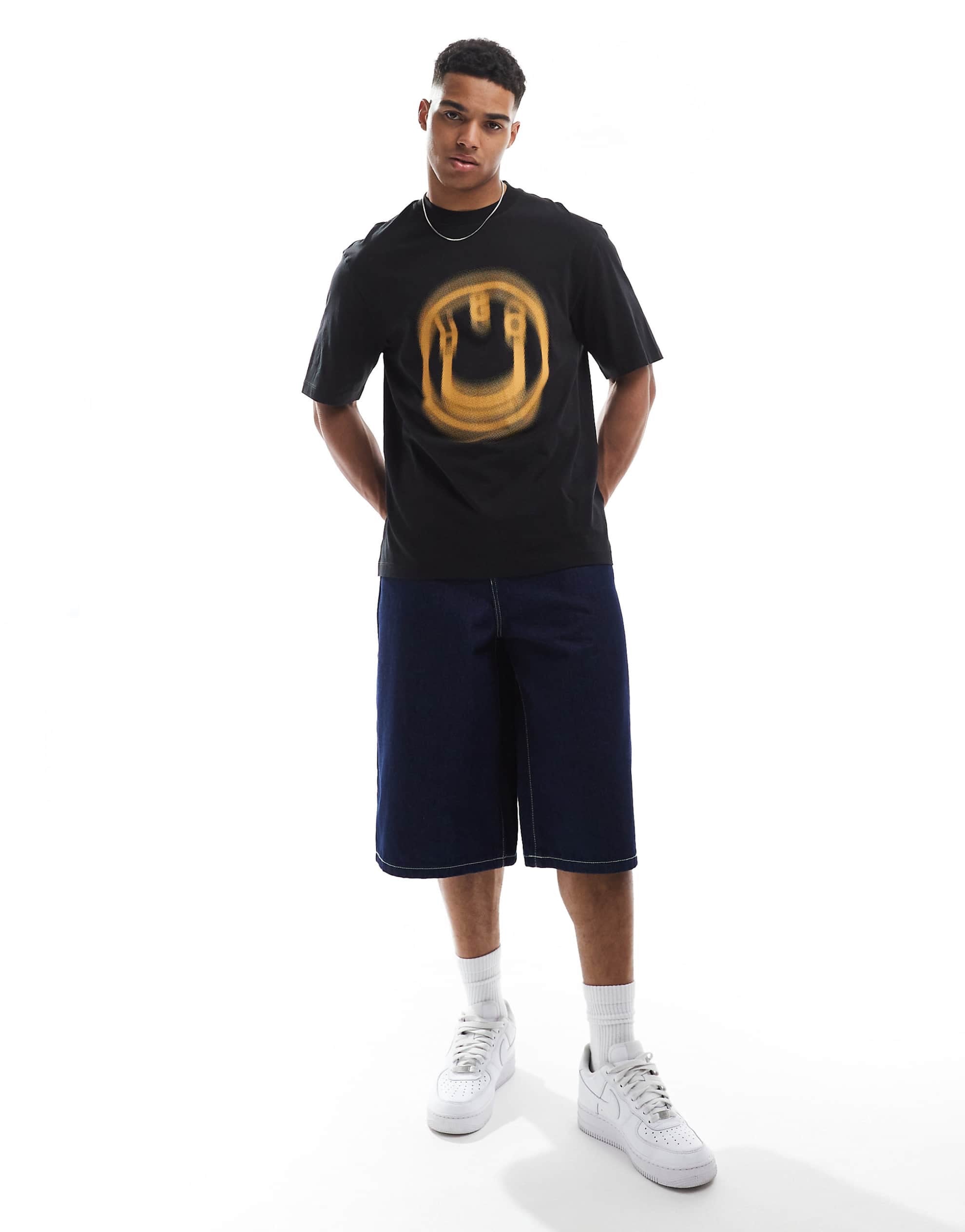 Hugo Blue Nalax graphic t-shirt black