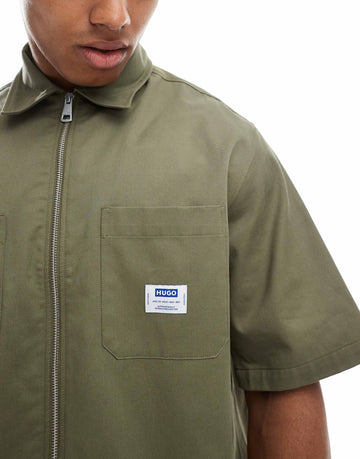 Hugo Blue Ekyz short sleeve shirt green