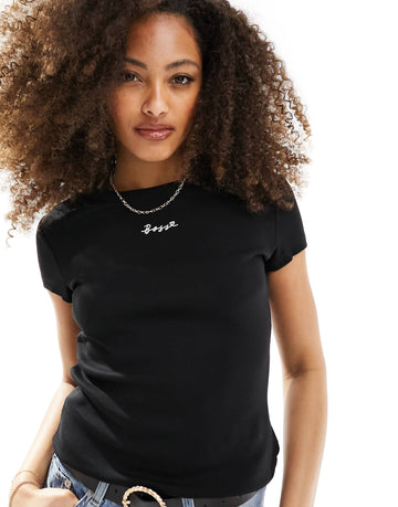 BOSS crop tee black