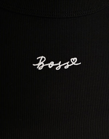 BOSS crop tee black