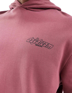 DESIGN extreme oversized hoodie check pink