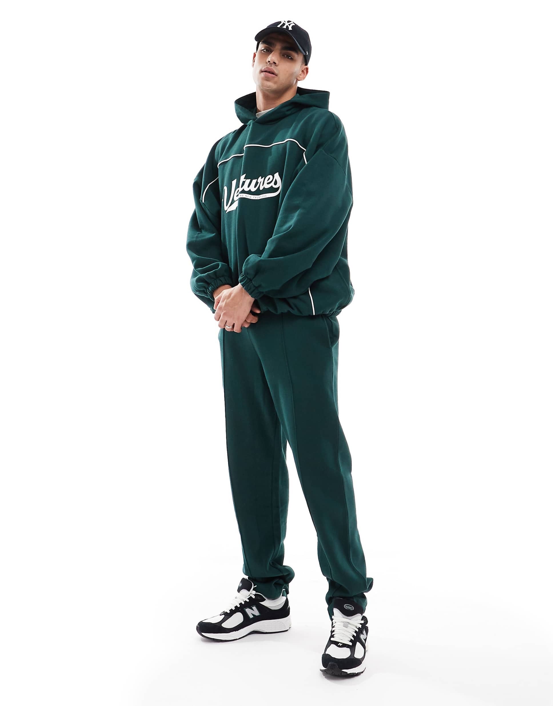 DESIGN co-ord extreme oversized hoodie green