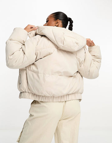 Abercrombie & Fitch puffer jacket greige