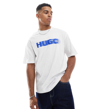 Hugo Blue Nalax logo t-shirt white