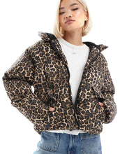 Load image into Gallery viewer, Threadbare Ski puffer jacket leopard