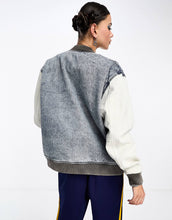 Load image into Gallery viewer, Guess Originals denim bomber jacket medium wash