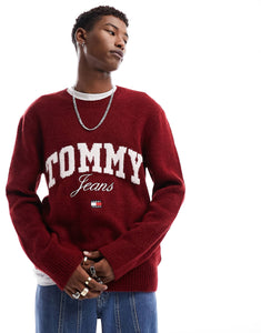 Tommy Jeans new varsity jumper red