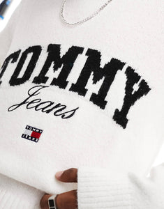 Tommy Jeans new varsity jumper white