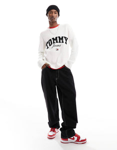 Tommy Jeans new varsity jumper white