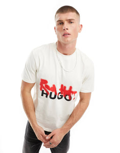 HUGO Dikino oversized fit t-shirt white