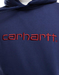 Carhartt WIP script embroidery hoodie blue