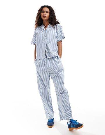 Obey co-ord shirt blue