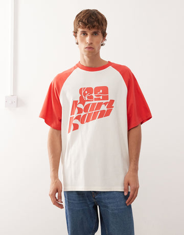 Karl Kani oversized raglan t-shirt white red