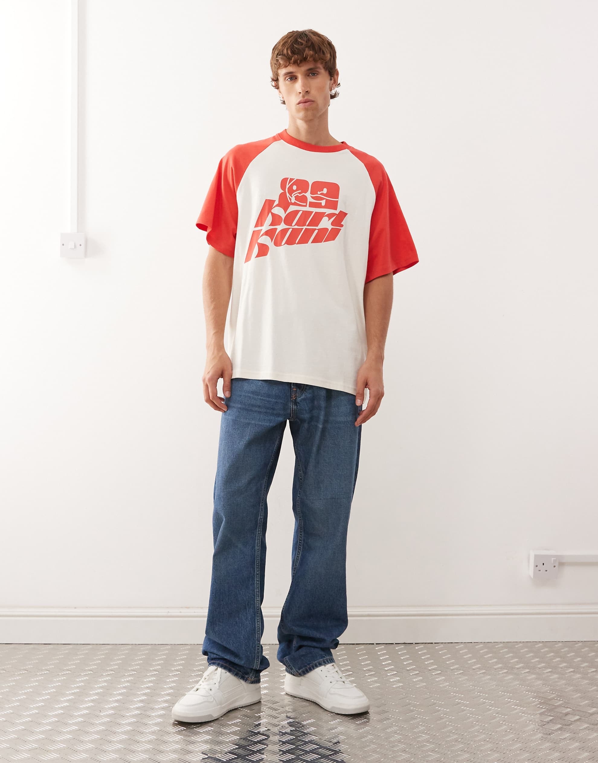 Karl Kani oversized raglan t-shirt white red
