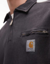 Load image into Gallery viewer, Carhartt WIP detroit half zip sweatshirt washed black