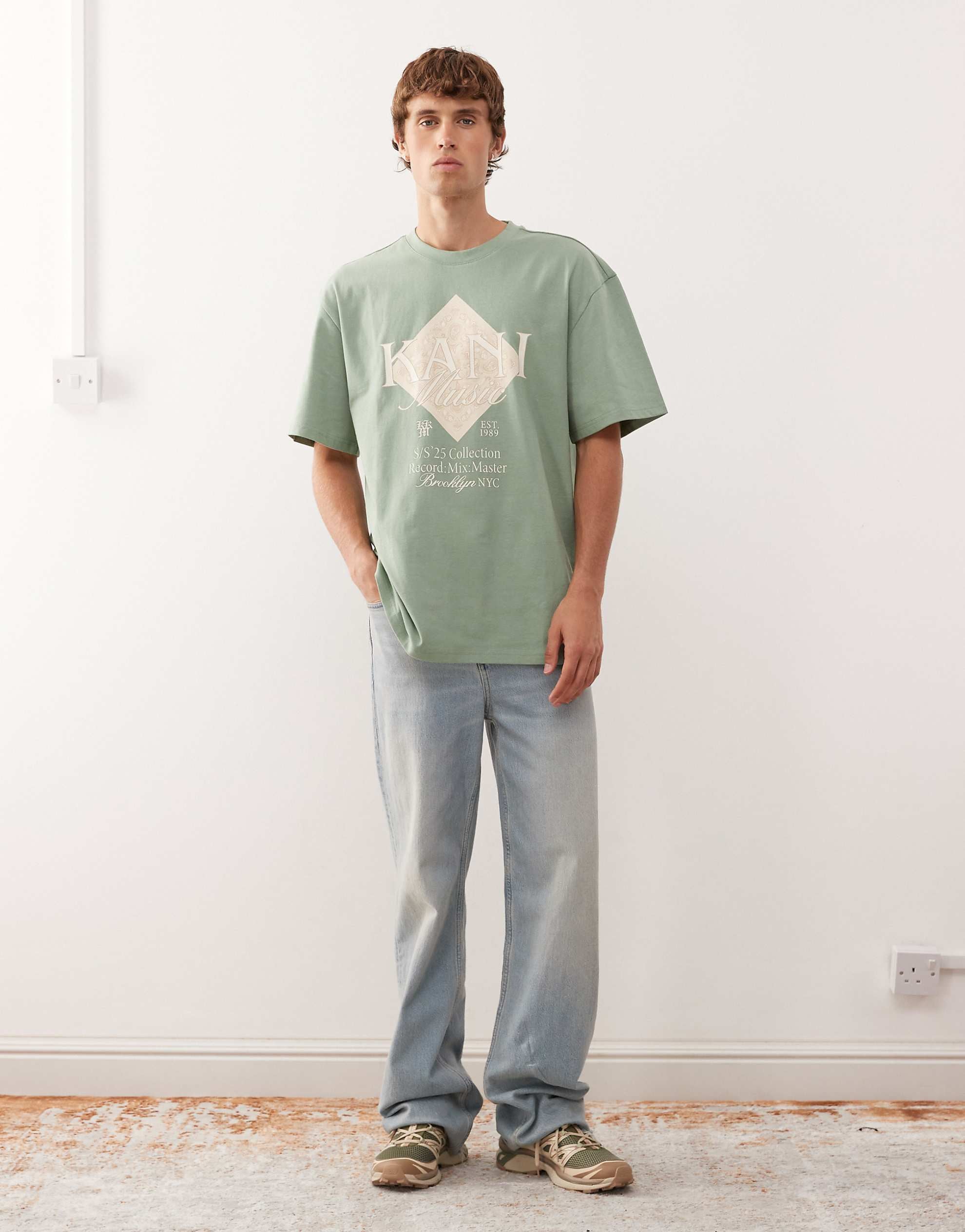 Karl Kani oversized t-shirt light green