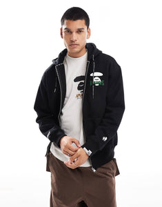 Aape by A Bathing Ape zip up hoodie black