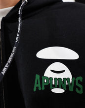 Load image into Gallery viewer, Aape by A Bathing Ape zip up hoodie black