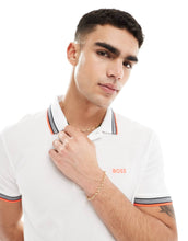 Load image into Gallery viewer, BOSS Green Paddy tipped polo shirt white