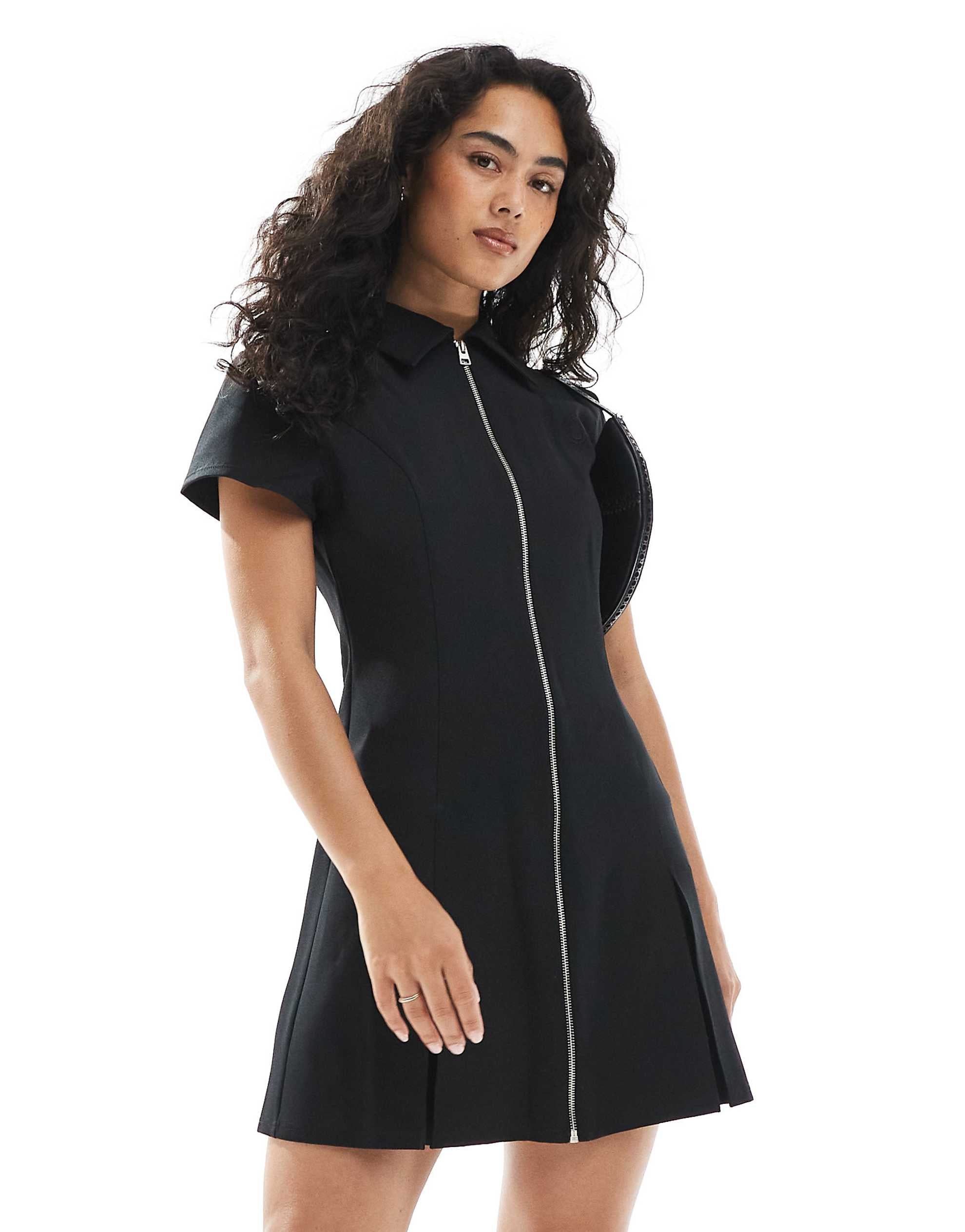 Hugo Blue short sleeve dress black
