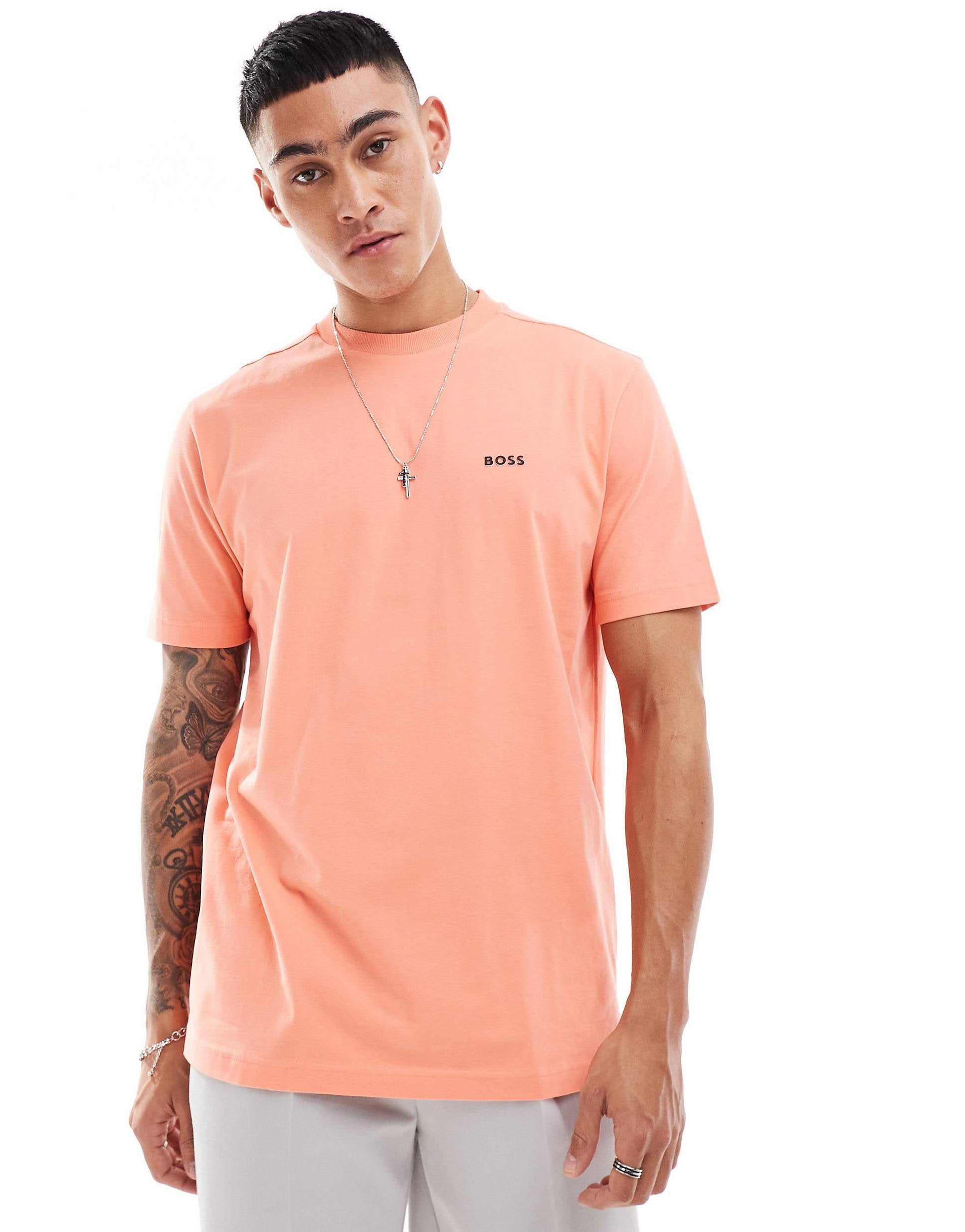 BOSS Green logo t-shirt orange