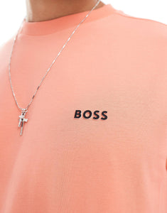 BOSS Green logo t-shirt orange