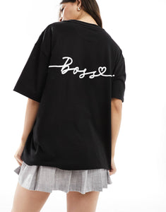 BOSS boyfriend T-shirt black