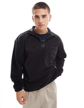 Load image into Gallery viewer, Tommy Jeans 1/4 zip polar fleece black