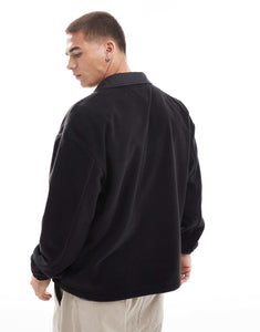 Tommy Jeans 1/4 zip polar fleece black