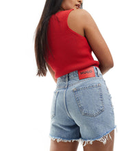Load image into Gallery viewer, HUGO RED denim shorts light wash